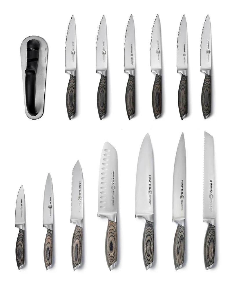 Schmidt Brothers Bonded Ash 15-Pc. Knife Block Set