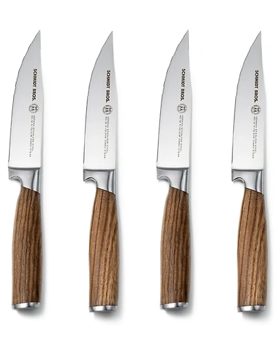 Schmidt Brothers Zebra Wood 4-Pc. Steak Knife Set