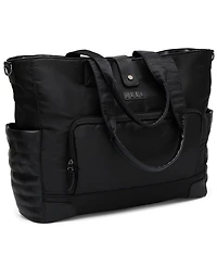 Elle Voyage 14.5" Twill and Faux Leather Weekender Tote Bag