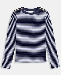On 34th Women's Knit Long-Sleeve Button-Shoulder Top, Macy's Exclusive