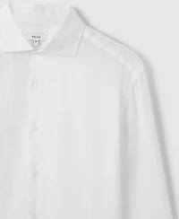 Reiss Men's Linen Button-Through Shirt