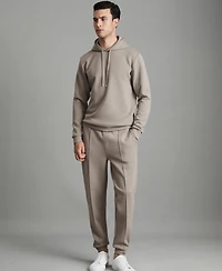 Reiss Men's Fabien Interlock Jersey Drawstring Hoodie