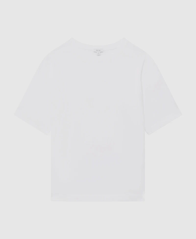 Reiss Men's Cotton Garment-Dyed Oversized T-Shirt