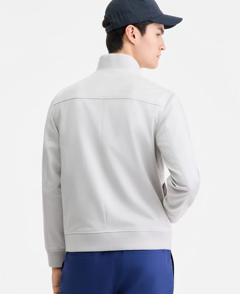 Alfani Men's Faux-Suede Bomber Jacket, Macy's Exclusive