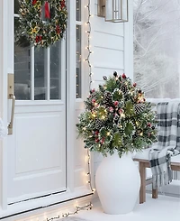 Puleo International 26" Battery-Operated Pre-Lit Urn Filler Christmas Holiday Decor