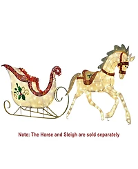 Puleo International 42" Pre-Lit Outdoor Horse Christmas Holiday Decor