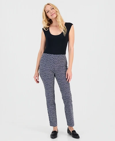 Jm Collection Women's Printed Pull-On Rivet Pants, Macy's Exclusive