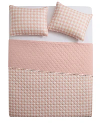 Vcny Home Gingham Microfiber 3-Pc. Quilt Set, Full/Queen