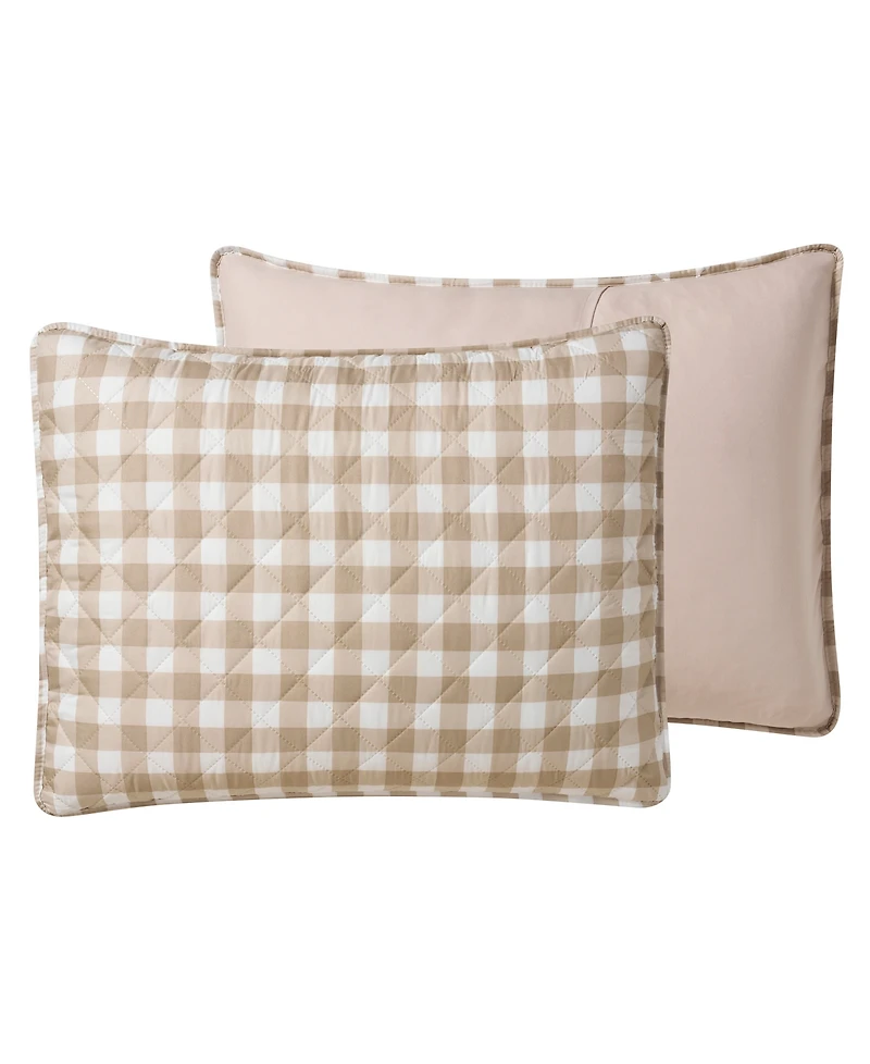 Vcny Home Gingham Microfiber 3-Pc. Quilt Set