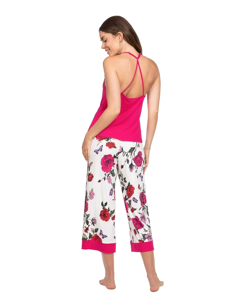 Linea Donatella Women's Sleepwear Velvet Trimmed Kiss 3-Pc. Set