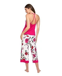 Linea Donatella Women's Sleepwear Velvet Trimmed Kiss 3-Pc. Set