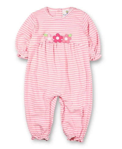 Florence Eiseman Baby Girls Stripe Knit Longall With Flowers