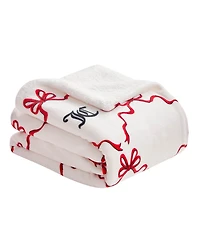Juicy Couture Plush Reversible Sherpa Throw, 50"x 60"