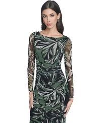 Vince Camuto Women's Printed Long-Sleeve Dress