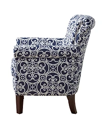 Madison Park 29" Polyester Upholstery Double-Row Nailhead Trim Club Chair