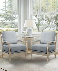 Madison Park 25.5" Solid Wood Frame Turned-wood legs Accent Armchair