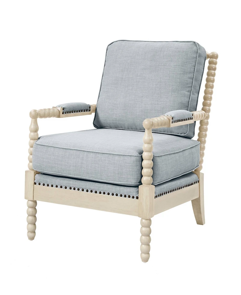 Madison Park 25.5" Solid Wood Frame Turned-wood legs Accent Armchair