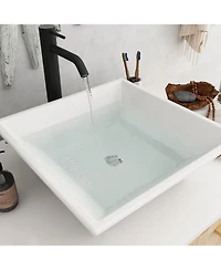 Homsee Bathroom Vanity with Marble Top and Drawer