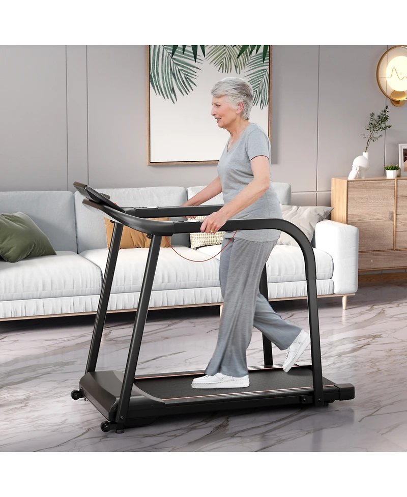 Skonyon 2.5 Hp Walking Treadmill with Long Handrails for Seniors