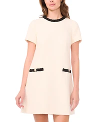 CeCe Women's Short-Sleeve Tweed Dress