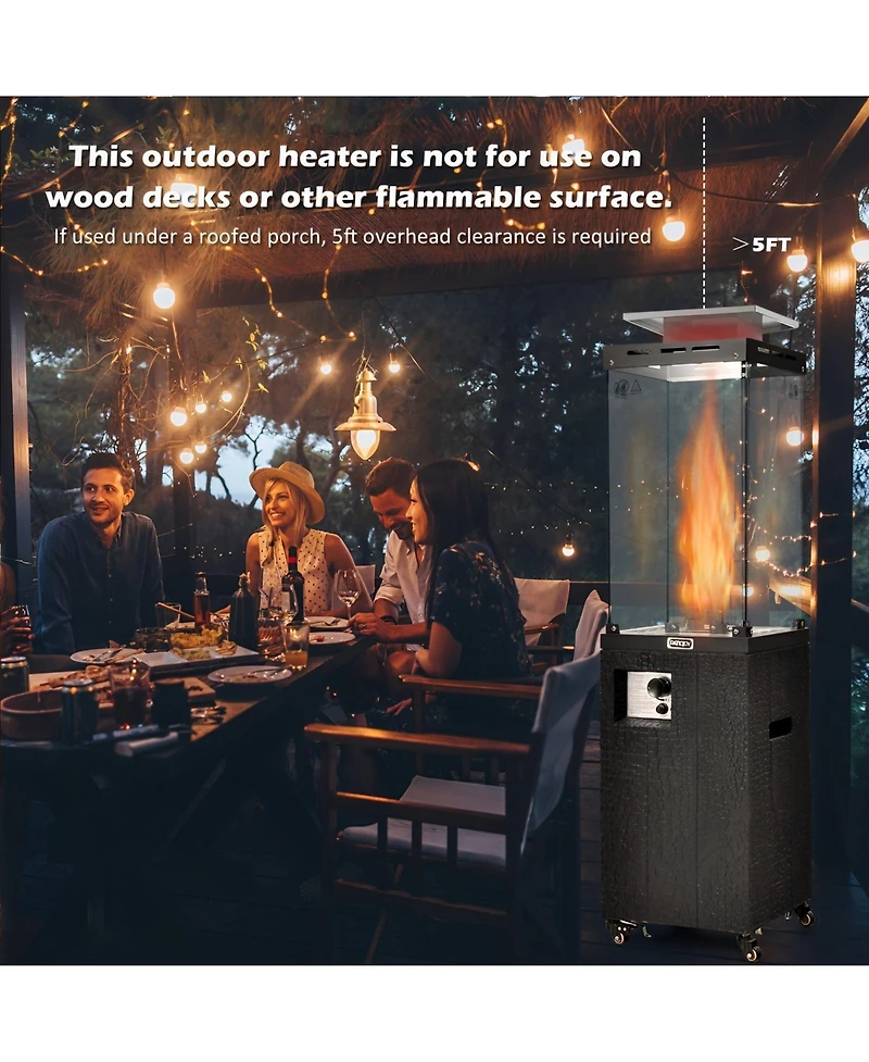 Sugift 41000 Btu Propane Patio Heater with Metal Hood