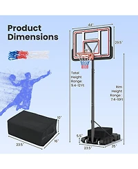 Portable Basketball Hoop Adjustable Basketball Goal System