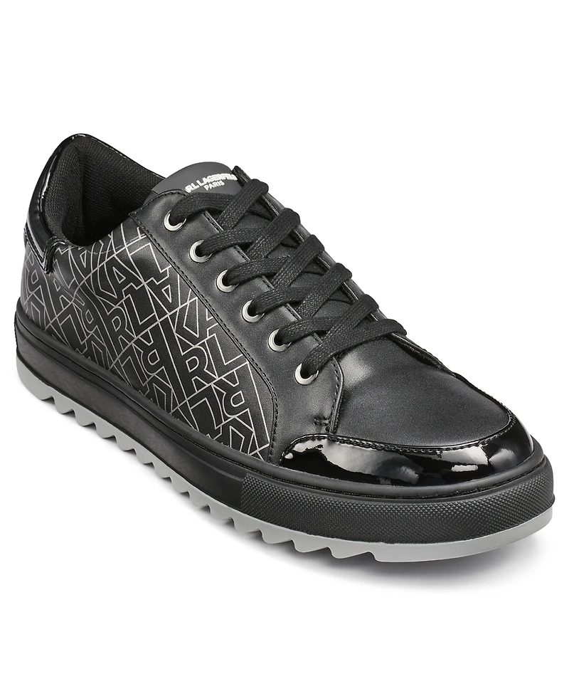 Karl Lagerfeld Paris Men's Leather Detailing Sneakers