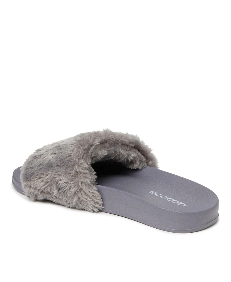 Dearfoams EcoCozy Women's Faux Shearling Slide Sandal
