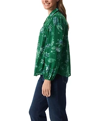 Gloria Vanderbilt Women's Carmen Long-Sleeve Woven Top