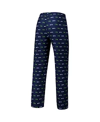 Concepts Sport Men's College Navy Seattle Seahawks Record Allover Print Knit Pants