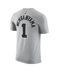 Jordan Men's and Women's Victor Wembanyama Silver San Antonio Spurs Name Number T-Shirt