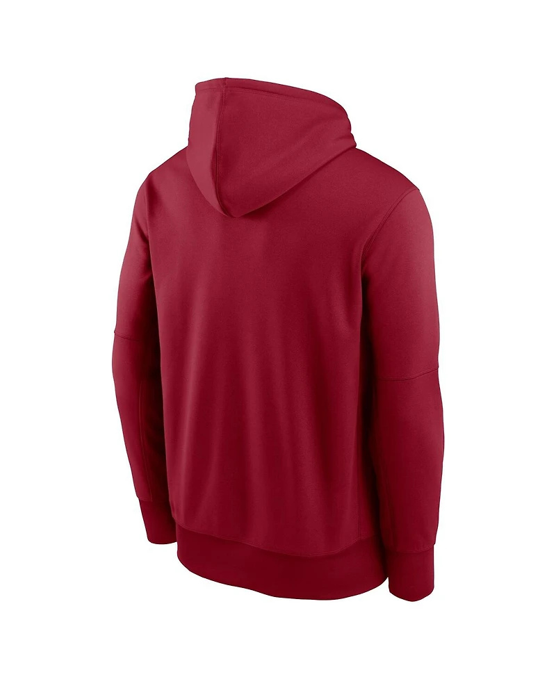 Nike Men's Crimson Alabama Tide Team Stacked Performance Pullover Hoodie