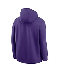Nike Men's Purple Lsu Tigers Club Fleece Arch Pullover Hoodie