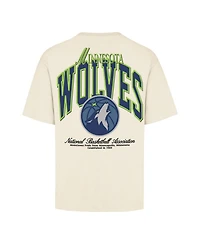 '47 Brand Men's and Women's Cream Minnesota Timberwolves Crossover Collection Foundation Pocket T-Shirt