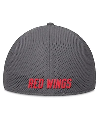 Fanatics Men's Gray Detroit Red Wings Clincher Team Stripes Flex Hat