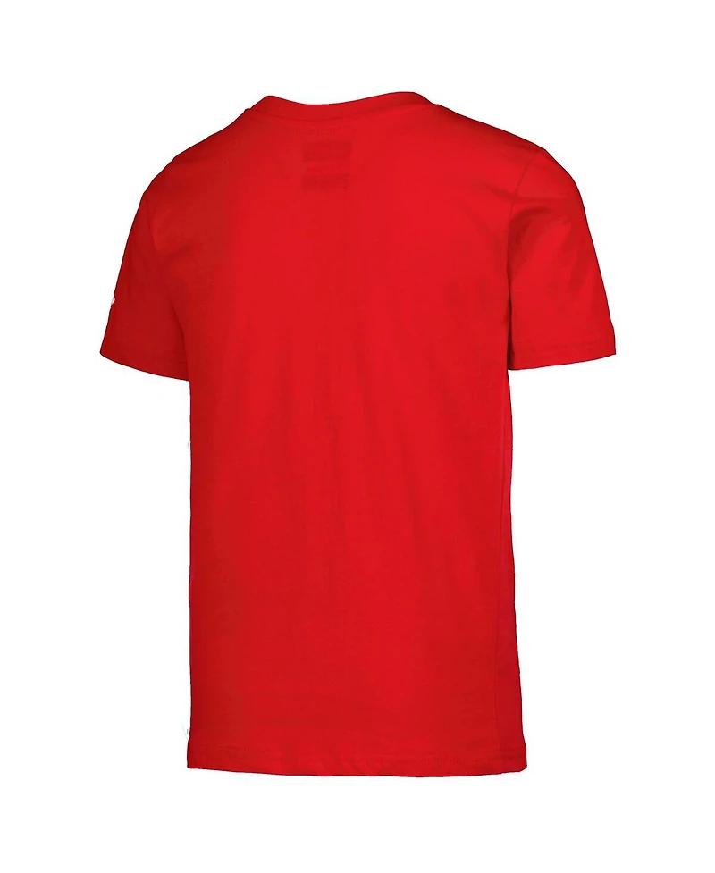 Big Boys and Girls Fanatics Red Chicago Blackhawks Authentic Pro Wordmark T-Shirt