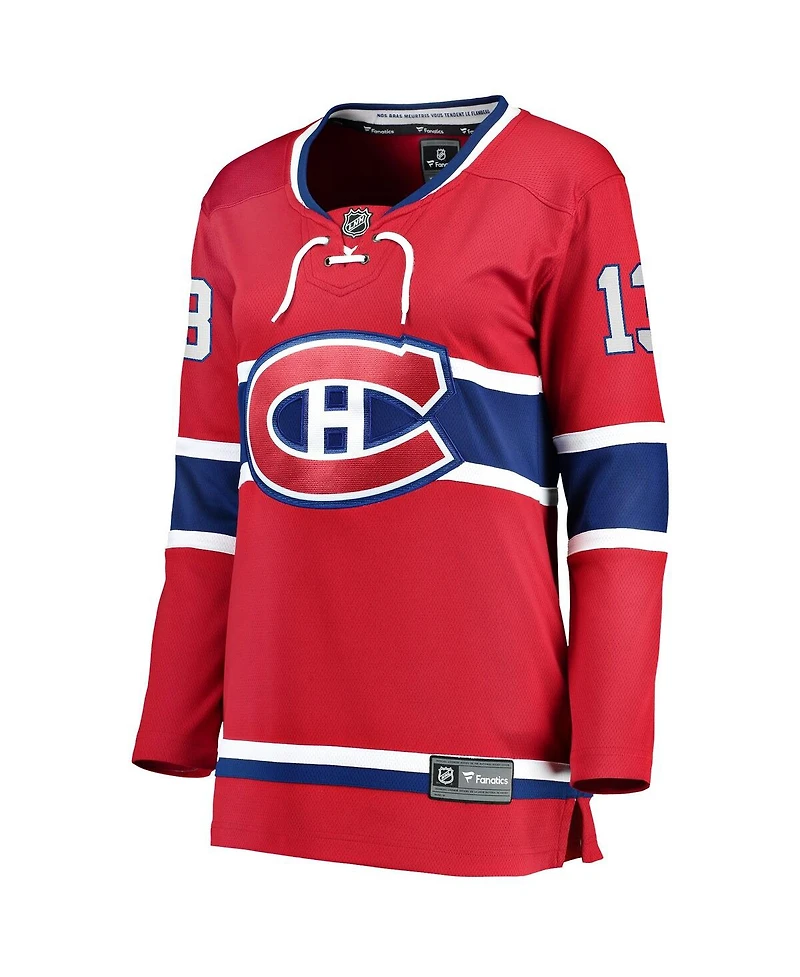 Fanatics Women's Cole Caufield Red Montreal Canadiens Home Premier Breakaway Player Jersey