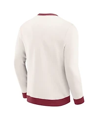 Darius Rucker Collection by Fanatics Men's Cream Colorado Avalanche Color Block Pullover Sweatshirt