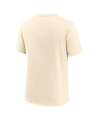 Nike Men's Natural Boston Red Sox Wordmark Tri-Blend T-Shirt