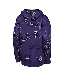Outerstuff Big Boys and Girls Purple Utah Jazz Moving Violation Hoodie
