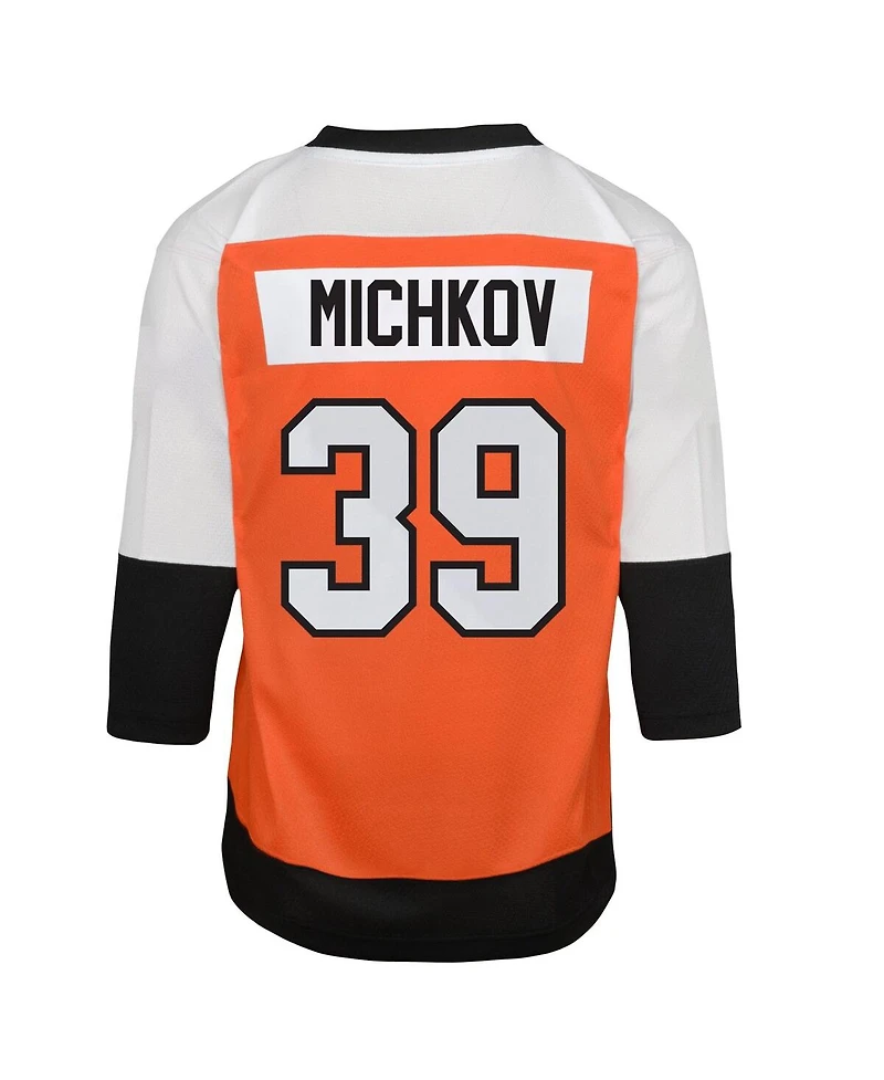 Outerstuff Preschool Matvei Michkov Orange Philadelphia Flyers Replica Player Jersey