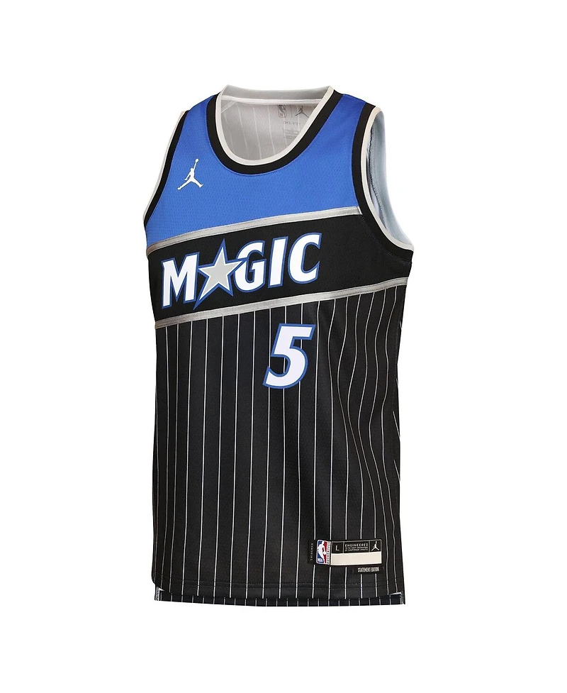 Jordan Big Boys and Girls Paolo Banchero Black Orlando Magic Swingman Jersey