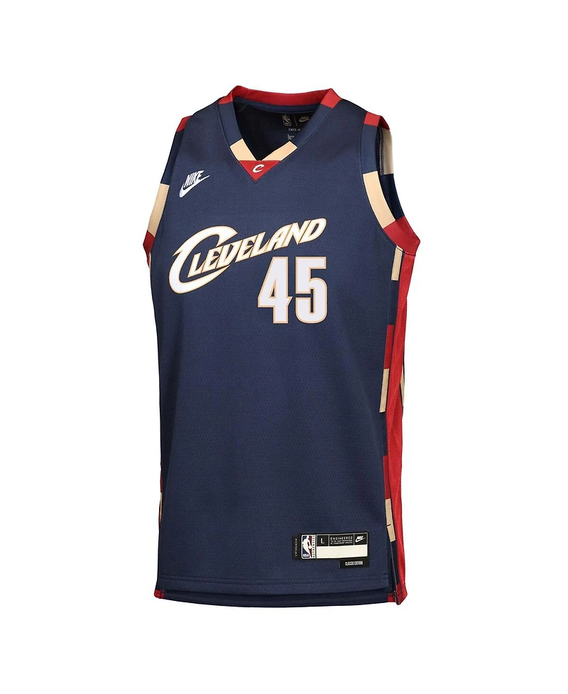 Nike Big Boys and Girls Donovan Mitchell Navy Cleveland Cavaliers Swingman Jersey