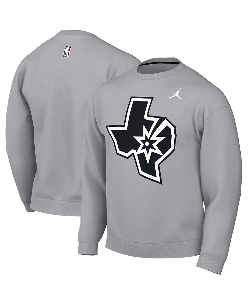 Jordan Men's Silver San Antonio Spurs Statement Edition Sweatshirt