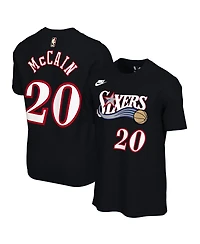 Nike Men's and Women's Jared McCain Black Philadelphia 76ers Name Number T-Shirt