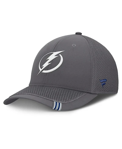 Fanatics Men's Gray Tampa Bay Lightning Clincher Team Stripes Flex Hat