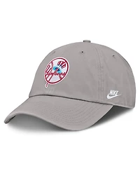Nike Men's Gray New York Yankees Cooperstown Collection Club Adjustable Hat