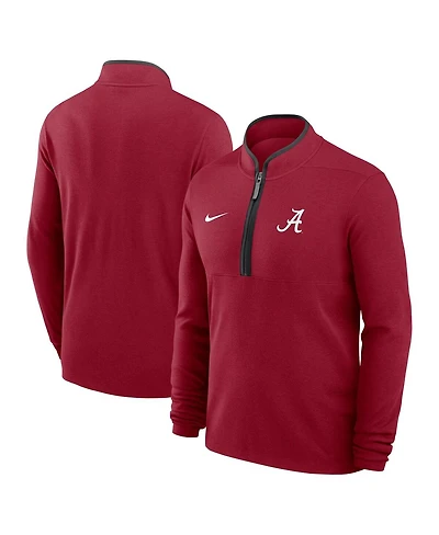 Nike Men's Crimson Alabama Tide Courtside Victory Dri-fit Half-Zip Pullover Sweatshirt