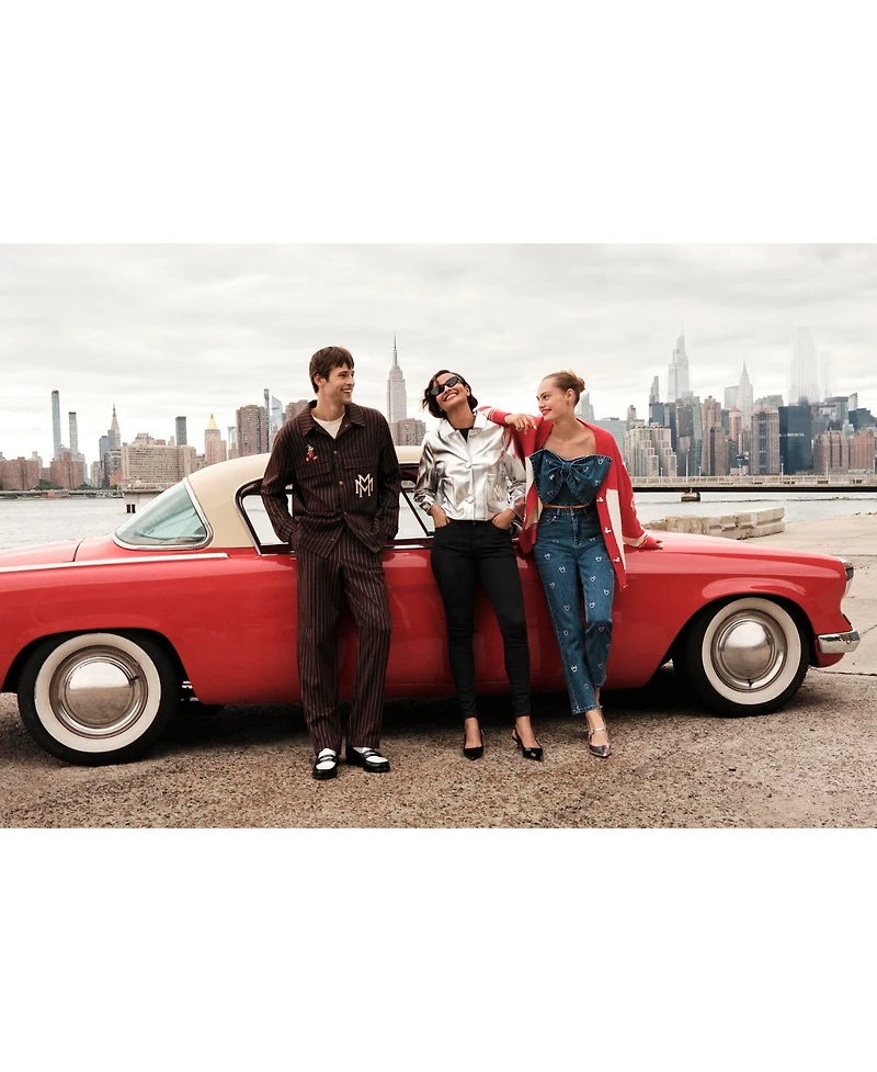 Disney | Macy's Women's Minnie Mouse Faux-Leather Jacket Embellished with Crystals by Swarovski, Exclusive