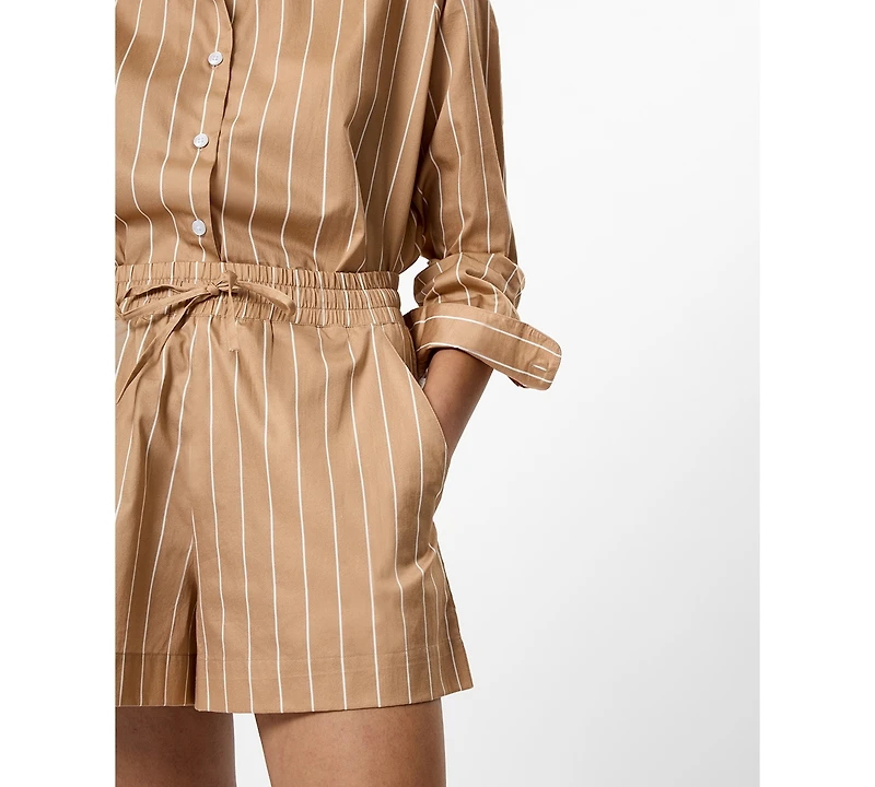 French Connection Women's Alexis Poplin Striped Shorts